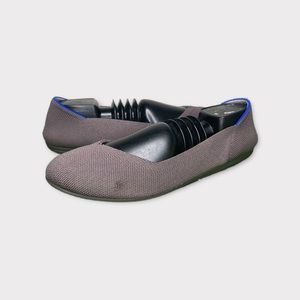 Rothys Womens Ballet Flats Shoes Black Recycled Textile Fabric Round Toe 8